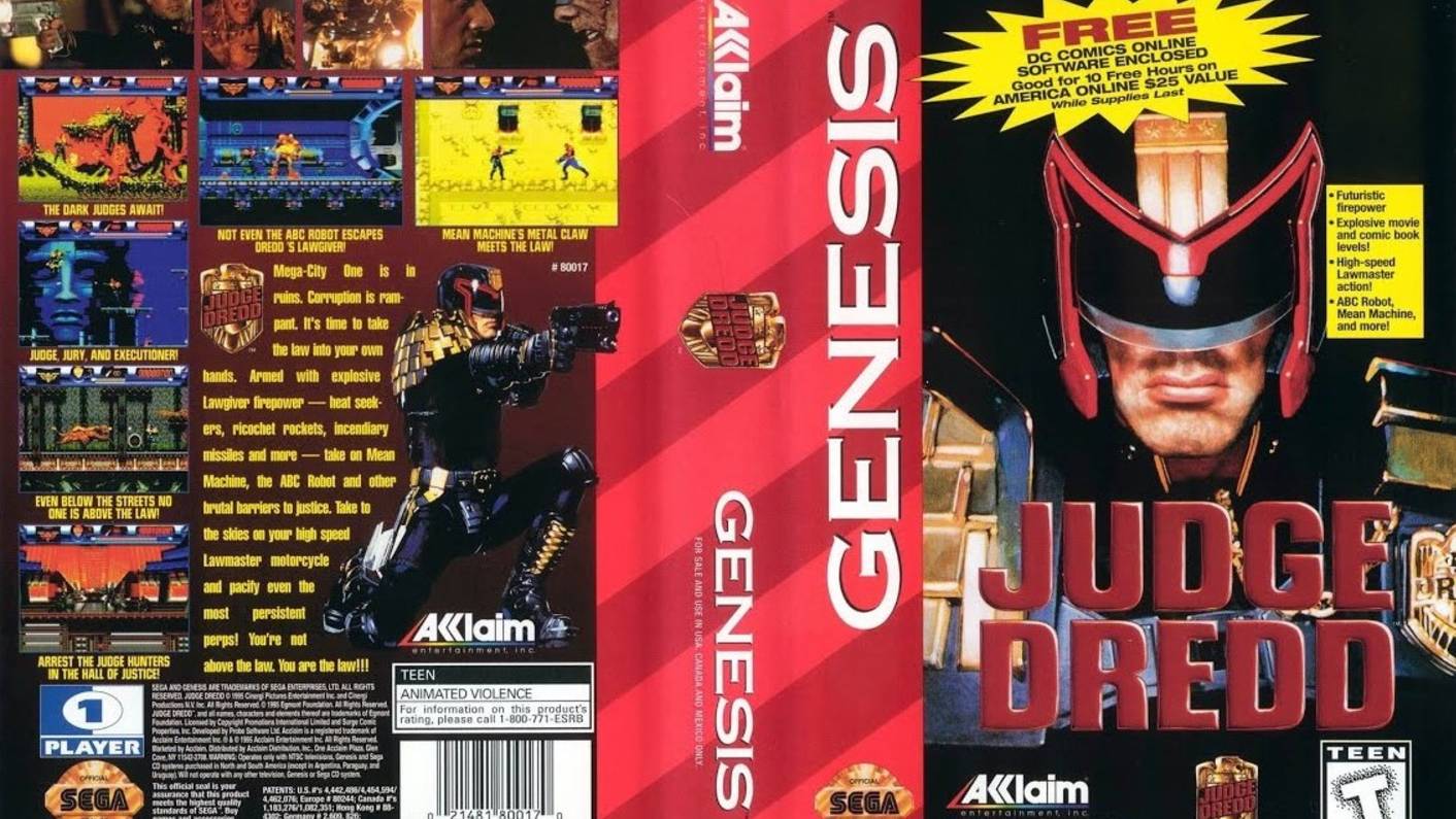 Sega Mega Drive 2 (Smd) 16-bit Judge Dredd - The Movie Прохождение
