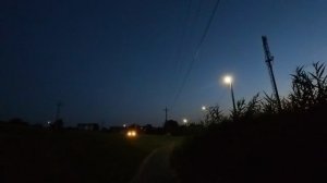 Сальск, переход Рыбасова балка в сумерках