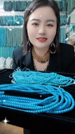 20250714-10 Natural Sterling Treatment Sleeping Beauty Turquoise Bead Strand: Rolling Blues Planet C