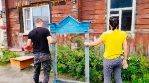Меняем окно..Сынок пришёл помогать..Сходили на собрание в школу .Деревенская жизнь семьи.