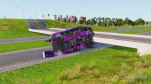 Смешные аварии. BeamNG Drive - Реалистичные автомобильные аварии и погони и ДТП.