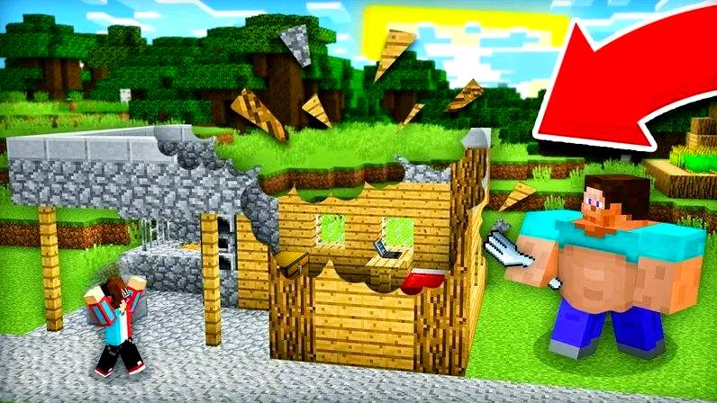 ТОЛСТЯК ЧУТЬ НЕ СЪЕЛ МОЙ ДОМ В МАЙНКРАФТЕ   Minecraft