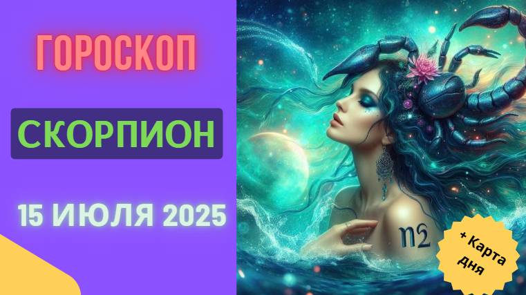 ♏ СКОРПИОН: ГОРОСКОП НА СЕГОДНЯ 15 ИЮЛЯ 2025 — ТАЙНЫ И РЕШИТЕЛЬНЫЕ ДЕЙСТВИЯ!