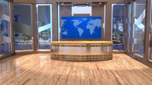 Новости 3D Virtual TV Studio с зеленым экраном