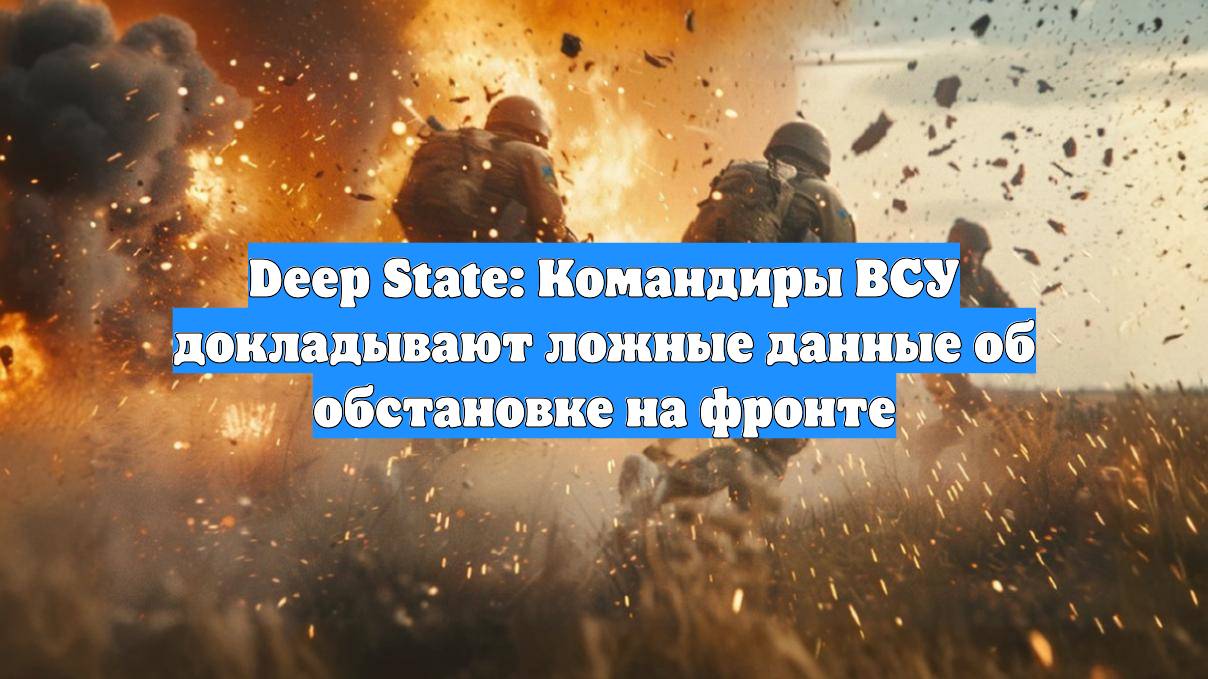 Deep State: Командиры ВСУ докладывают ложные данные об обстановке на фронте
