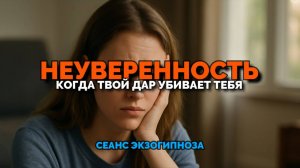 НЕУВЕРЕННОСТЬ. КОГДА ТВОЙ ДАР УБИВАЕТ ТЕБЯ: СЕАНС ЭКЗОГИПНОЗА