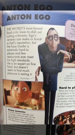 Pixar Collection (DK), Ratatouille. Антон Эго. Визитка
