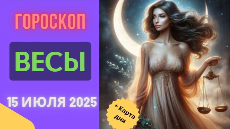 ♎ ВЕСЫ: ГОРОСКОП НА СЕГОДНЯ 15 ИЮЛЯ 2025 — ГАРМОНИЯ В ОТНОШЕНИЯХ И КРЕАТИВ!