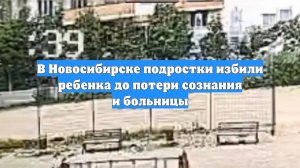 В Новосибирске подростки избили ребенка до потери сознания и больницы