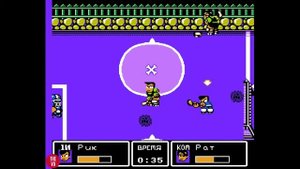 🎮 Ike Ike! Nekketsu Hockey Bu Dai Rantou  NO GOALS  (Dendy, Nes, 8 bit)
