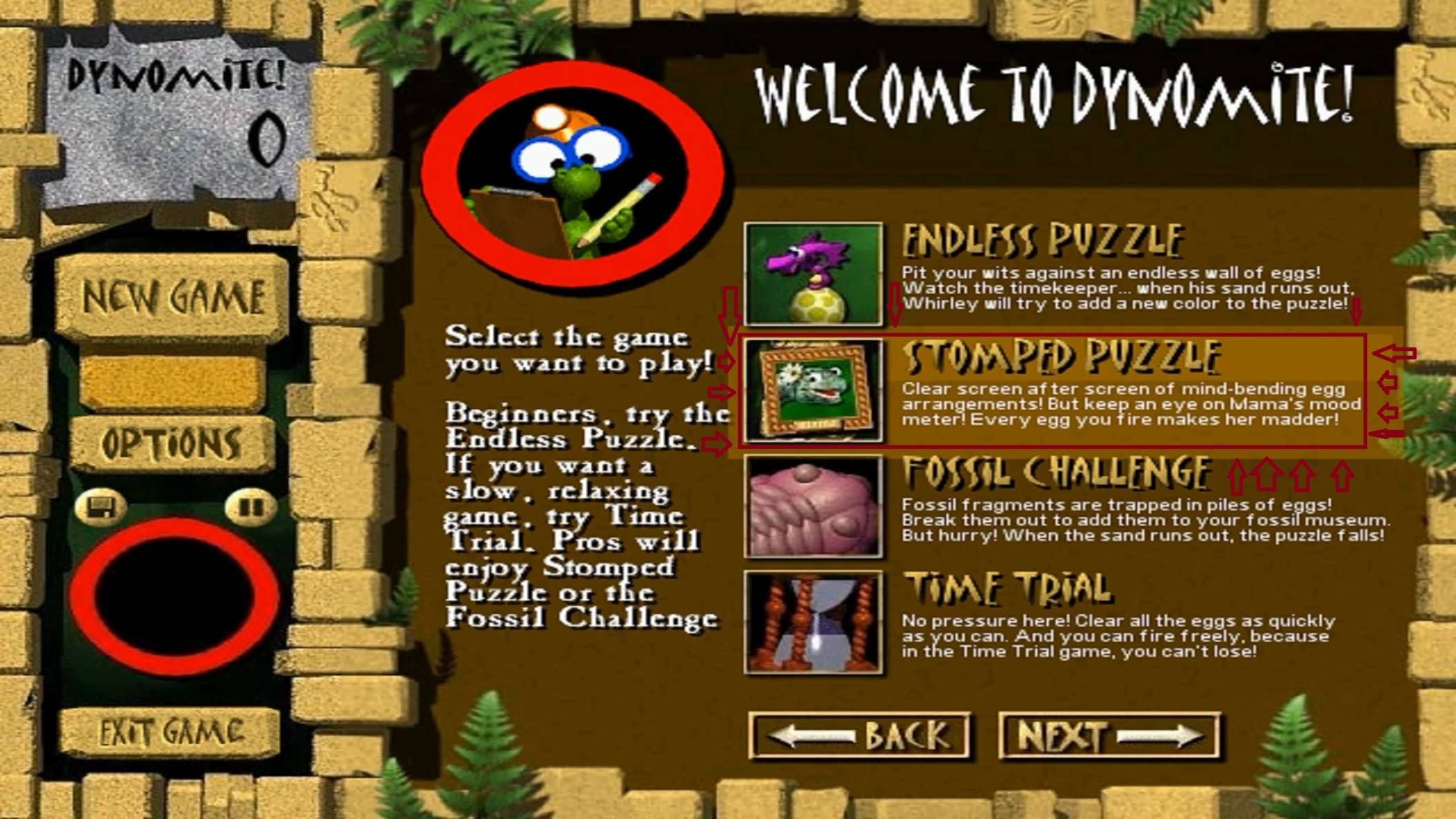 Прохождение игры : Dynomite! DELUXE . PC . Winodws . ПК . STOMPED PUZZLE . (EASY) . Round 30 . смотреть онлайн