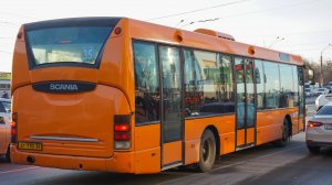 Автобус Scania OmniLink CL94UB (АТ 110 22). Покатушки по Барнаулу.
