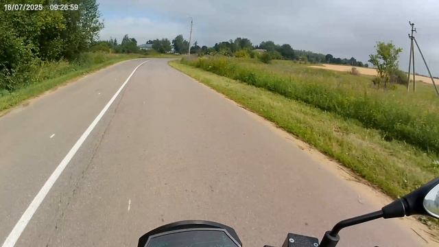 Мотоцикл LIFAN LF175-2E. Дорога к поселку Коммунаров. (От поворота на п.Грицовский).