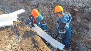 Строительство из стеклопластиковых труб, применение скорлупы взамен песка