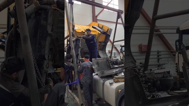 Замена радиатора на ДАФе