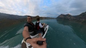 Мурат на гидроцикле Ирганайское водохранилище Дагестан