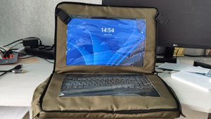 Сумка-чехол уличного исполнения для ноутбука вариант в зелёном