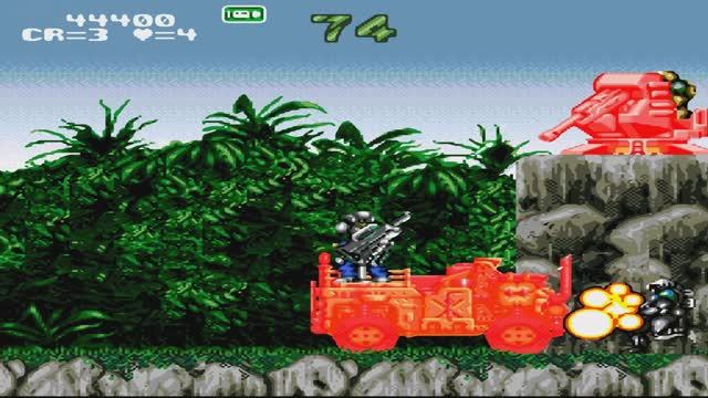 🎮 SNES Gunforce Battle Fire Engulfed Terror Island NO DAMAGE