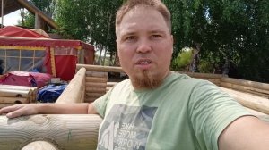 Постройка бани РОДа Труновых. ⚡😊🌞 2.6 Шестой и седьмой венцы готовы.
