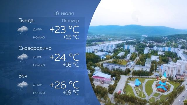 Прогноз погоды 18.07.2025г.