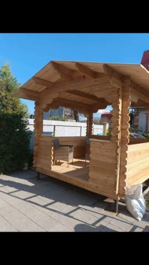 Беседка "Сделай сам" из лиственницы ангарской