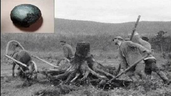 Загадочный шар нашли крестьяне в земле.  1897 год