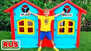 Влад и Ники хотят одинаковые игрушки! Видео для детей.