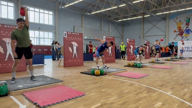 Спортивные Игры Манчаары XXll 09.07.2025 г., Мужчины рывок гири 32 кг, весовая категория до 95 кг.