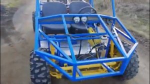 Первый выезд с гаража на Багги из запорожца с двигателем от Оки