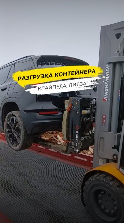 Разгрузка контейнера. Клайпеда, Литва