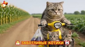 Заботливые котики спешат на помощь (167)