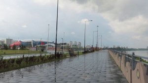 Прогулка по новой набережной после дождя. Кемерово