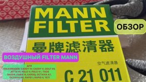 Автомобильный воздушный FILTER MANN-самый популярный бренд фильтров в России для VAG 1.6 CWVA C2101