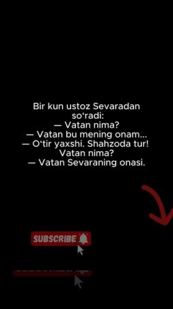 Bir kun ustoz Sevaradan so‘radi