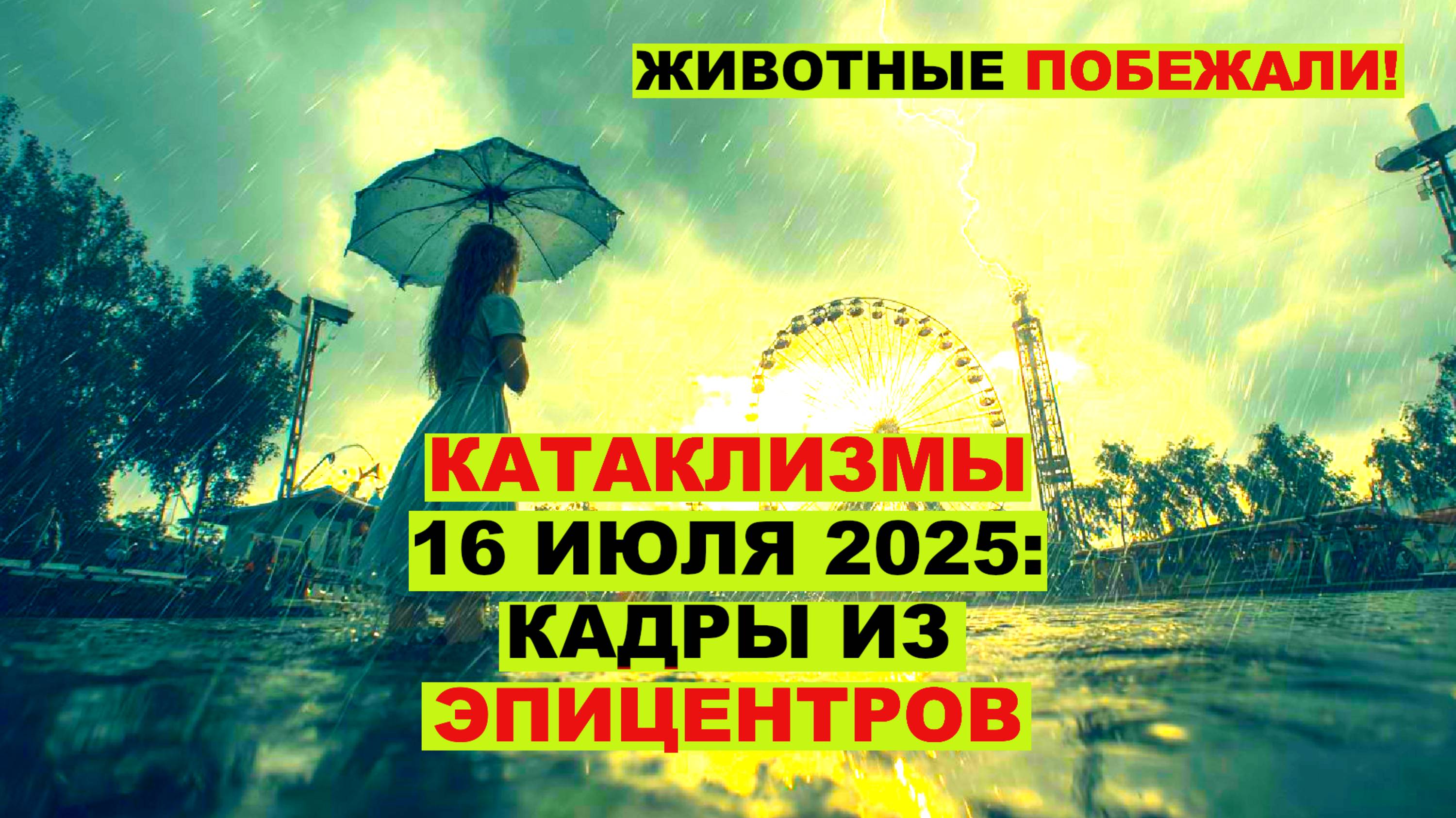 Катаклизмы сегодня 16.07.2025: Москву затопил тропический ливень, в Турции бегут животные