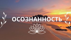МЕДИТАЦИЯ ОСОЗНАННОСТЬ
