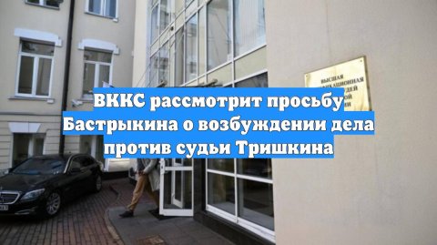 ВККС рассмотрит просьбу Бастрыкина о возбуждении дела против судьи Тришкина