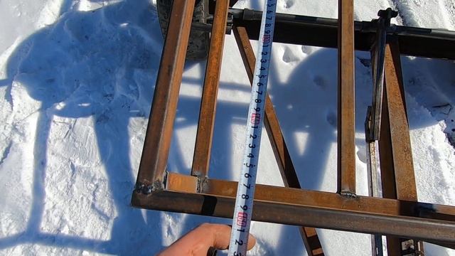 Самодельный самосвальный прицеп к мотоблоку. Небольшой обзор с размерами. смотреть онлайн