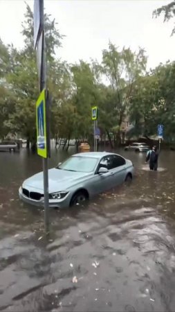 ‼️Ливень забрал у москвича BMW‼️