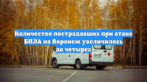 Количество пострадавших при атаке БПЛА на Воронеж увеличилось до четырех