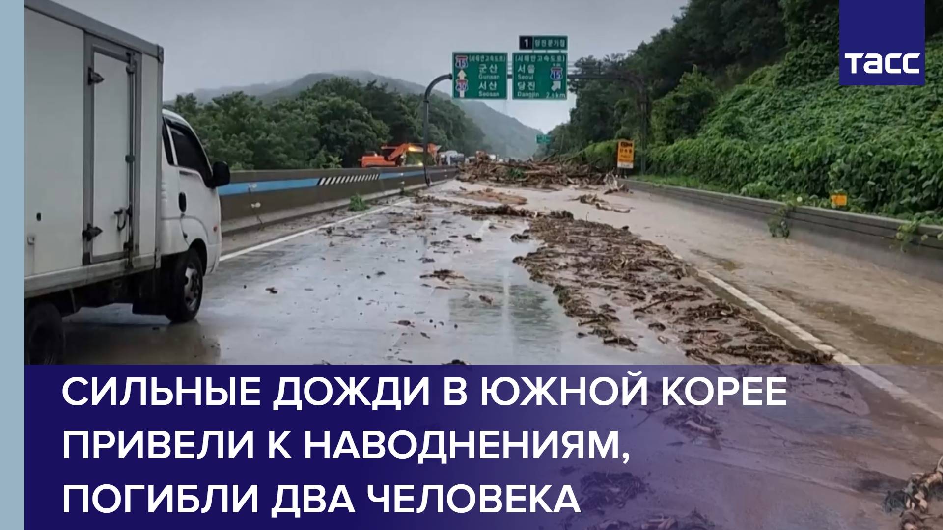 Сильные дожди в Южной Корее привели к наводнениям, погибли два человека