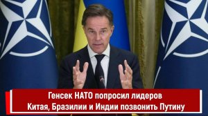 Генсек НАТО попросил лидеров Китая, Бразилии и Индии позвонить Путину
