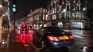 Прогулка по ночному городу под дождем Звуки ночного города Крепкий сон