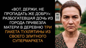 Богатая дочь привезла своей матери объедки. Она не предполагала, чем это для нее обернется