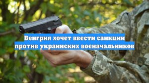 Венгрия хочет ввести санкции против украинских военачальников