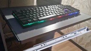 Замена шариковых направляющих, на выдвижной полке компьютерного стола.