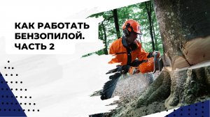 Как работать бензопилой. Часть 2