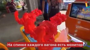 Современный аттракцион паровозик на колесах. Электрический паровозик. Паровозик безрельсовый