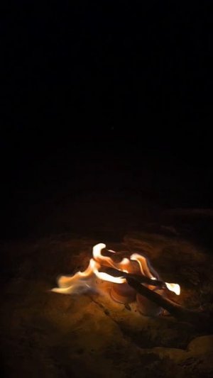 Красивое видео ночного огня