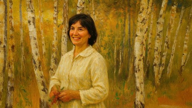 Firefly женщина гуляет по лесу  мягко улыбается  736477
